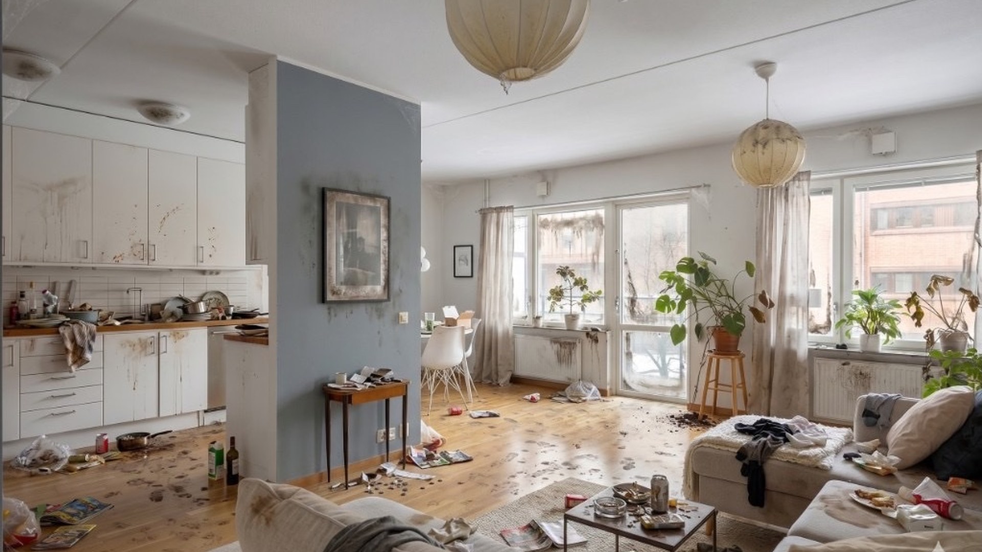 Apartament înainte de curățenie